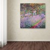 Trademark Fine Art Claude Monet 'The Artist's Garden at Giverny' Canvas Art, 14x14 BL01178-C1414GG